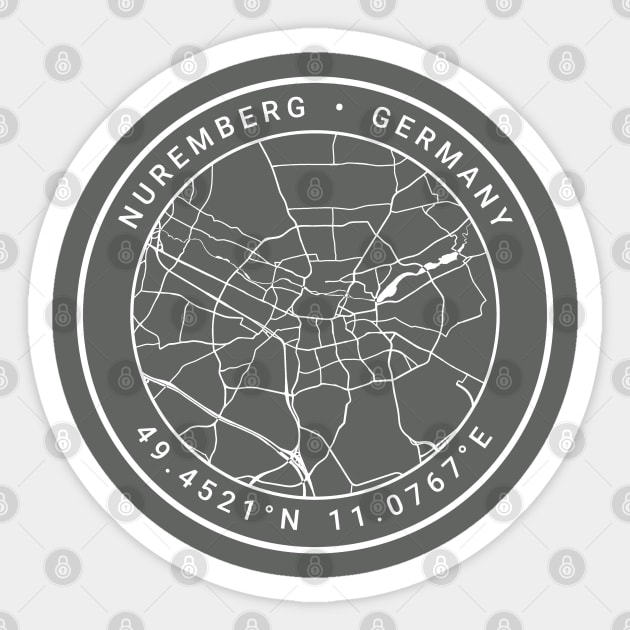 Nuremberg Map Sticker by Ryan-Cox